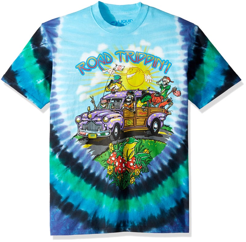 Liquid Blue unisex adult Road Trippin' Short Sleeve T-shirt T Shirt, Tie Dye, X-Large US - Image 1
